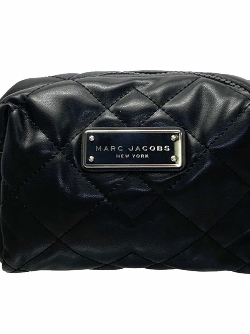 Marc Jacobs Moto Quilted Cosmetic Pouch in Black